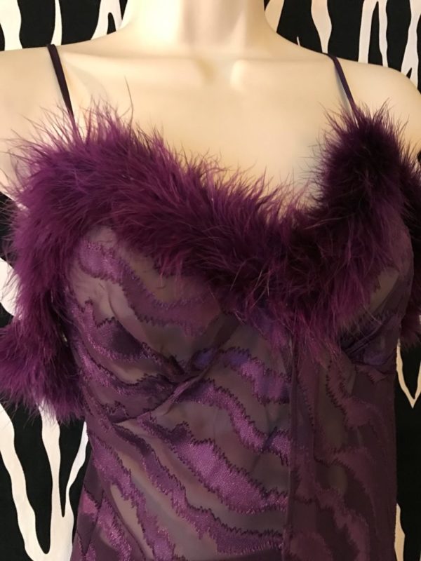 Sexy Purple Lingerie With Feathers