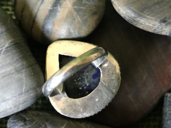 Tear-Shaped Lapis Lazuli Ring