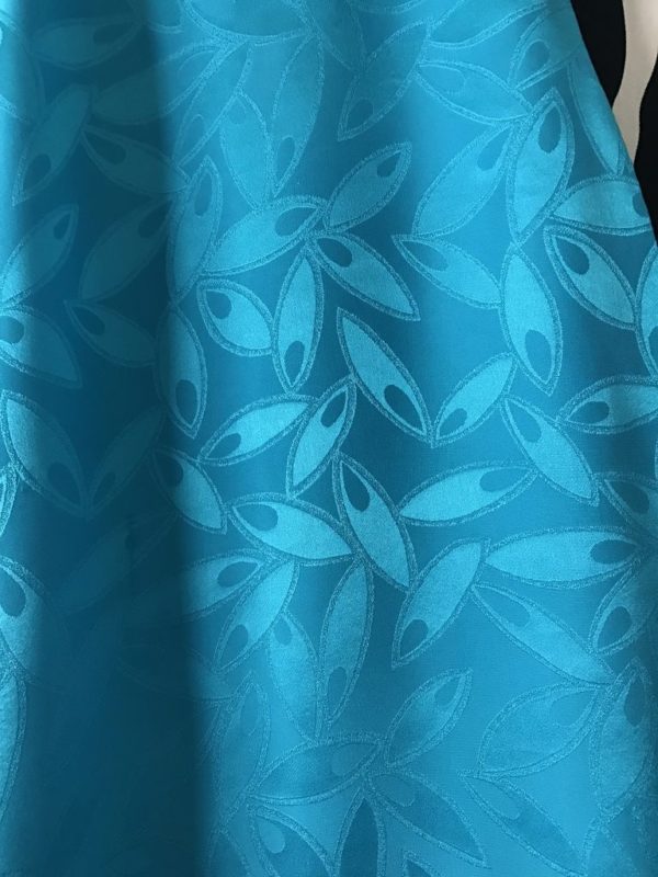 Turquoise A-Line Silk Skirt