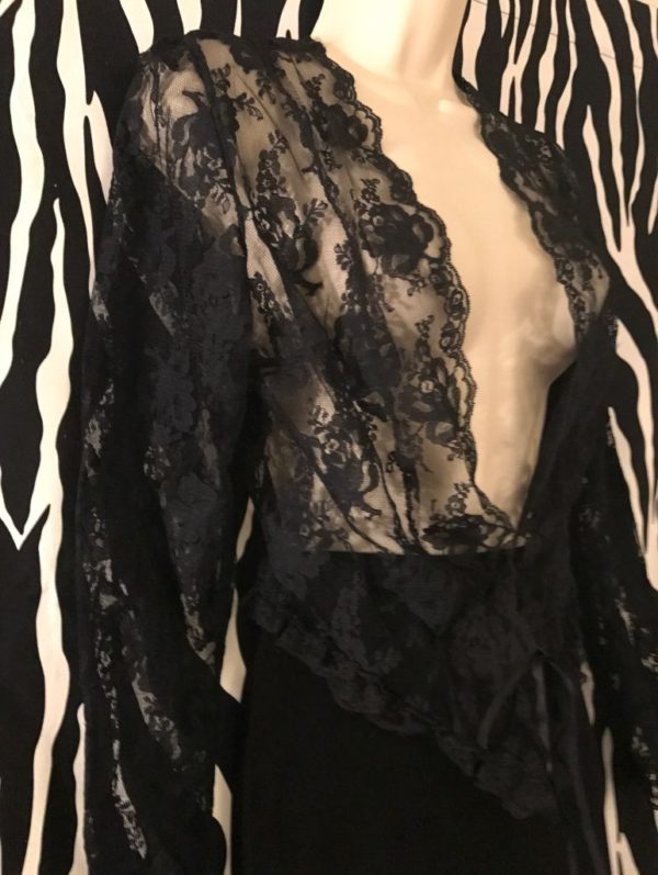 Black Lace Bed Jacket