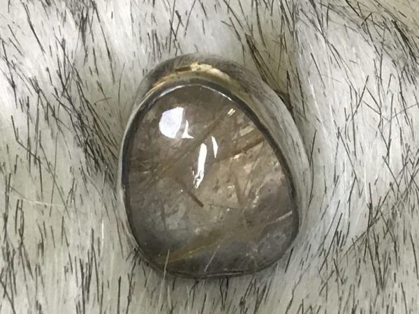 Genuine Rutile Topaz Sterling Silver Ring