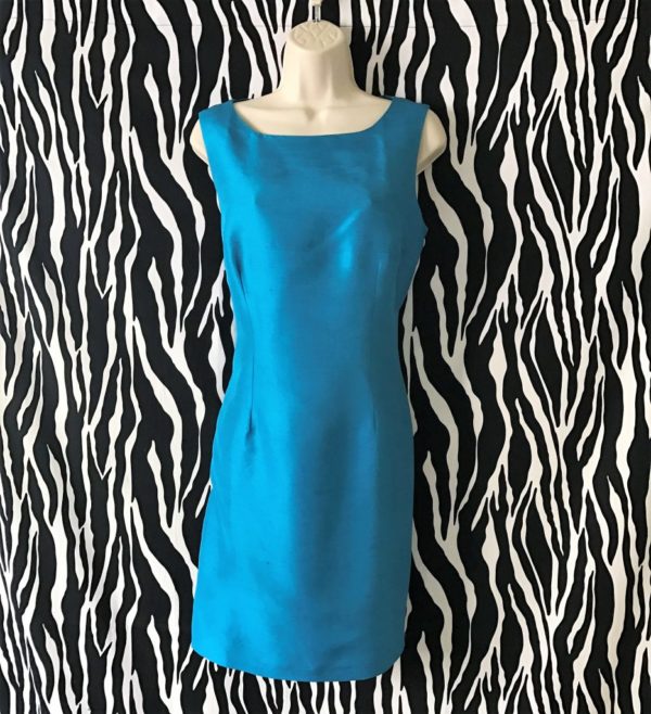 Molly Malloy Turquoise Silk Sheath