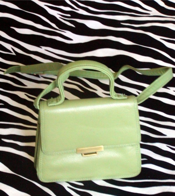 Neon Green Leather Purse