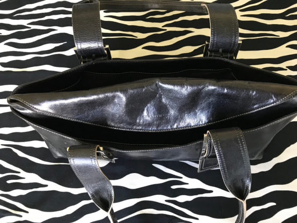 Black Leather Kenneth Cole Handbag