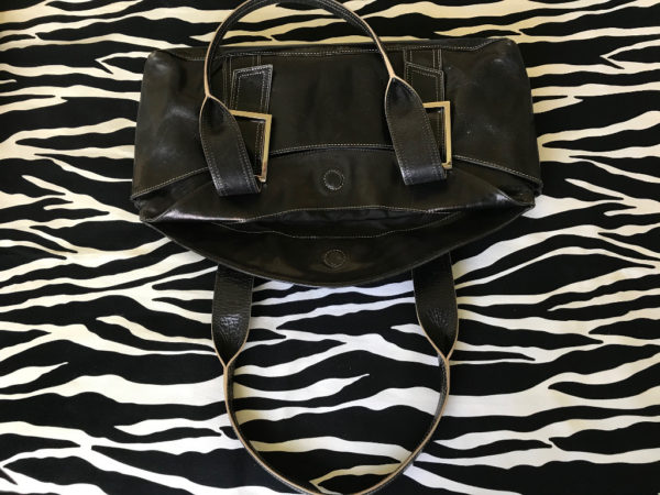 Black Leather Kenneth Cole Handbag