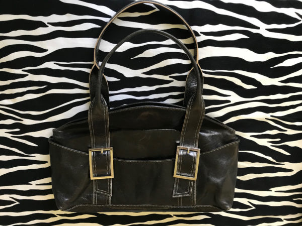 Black Leather Kenneth Cole Handbag