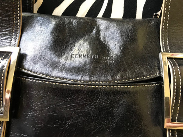 Black Leather Kenneth Cole Handbag