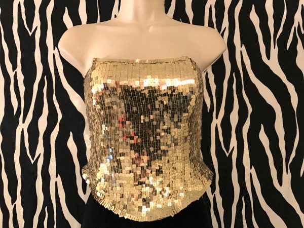 Gold Sequin Bustier