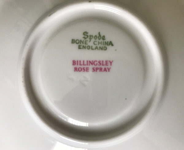 Vintage Spode Billingsley Rose Spray Bone China Saucers