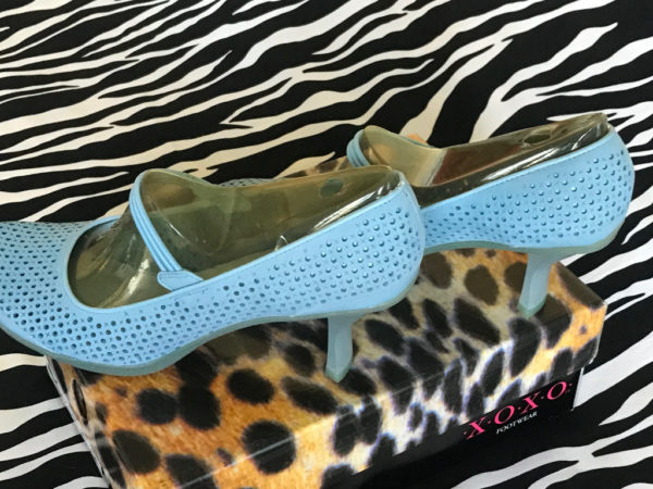 Xoxo Baby Blue Mary Jane Shoes With Kitten Heels