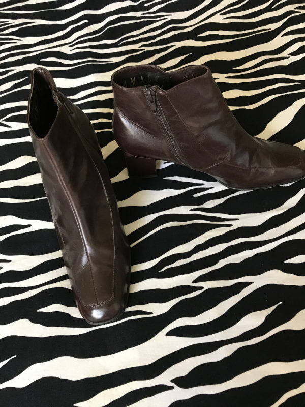 Brown Leather Italian Ankle Boots